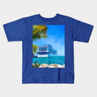 MSC Meraviglia Docked in Dominican Republic Kids T-Shirt